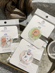 Cute Tongue out Dog Mobile Phone Stand Universal Bubble Sticker Base Magnetic Absorption Mobile Phone Holder Lightweight ABS Plastic