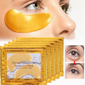 【Perfect Sunfeel】10/1Pairs Gold Moisturizing Crystal Collagen Eye Mask Anti-Wrinkle Anti Aging Fade Dark Circles Skin Care Patch Dilute Fine Lines Mask