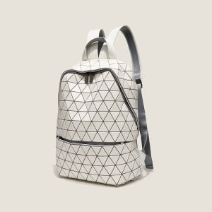 DDOO | Fashion Folding Geometric Lattice Rainbow Iridescent Night Glow Holographic Backpack