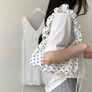 Cloud Pattern Foldable Soft Tote Bag Womens Crossbody Shoulder Bag Commuter Bag Dongda Gate New 2025 Fashion Accessory