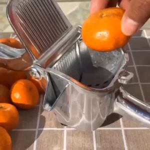 Máy ép trái cây hoa quả bằng tay làm nước rau củ cầm tay đa năng bằng gang inox mini nhỏ gọn tiện dụng