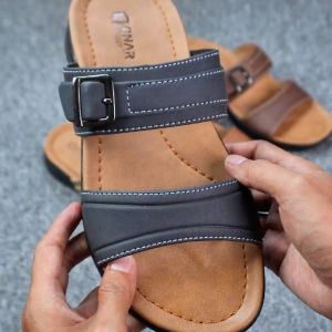 Onar Street - Sandal Kulit CL-02 Model Cowok Slide Slop Kasual Ukuran 39-44