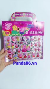 [Sỉ /Lẻ 6 Mẫu Mới] Sticker 5D Nổi / Hình Dán Công Chúa Disney Công Chúa ShophiaAnime Pony Heo Peppa Hello Kitty Cho Bé Yêu