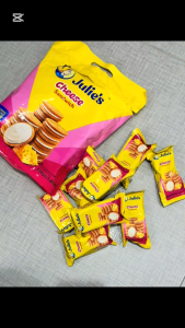~NEW~ 12X42~65G JULIES PKT PEANUT BUTTER / CHEESE / LEMON / CHEDDAR CHEESE / DARK CHOCO / CHOCO MORE SANDWICH HALAL