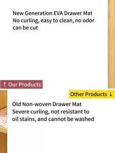 🚚SG Seller🚚THICKER EVA Drawer Mat Non Slip Plastic Shelf Liner Cupboard Mat Anti slip Dustproof Mold proof Waterproof Kitchen Shelf Mat