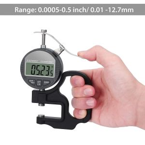Digital Thickness Gage Gauge 0.01 Ranage 0-12.7mm/25.4mm Electronic Percentage Thickness Meter Precise Electronic Micrometer