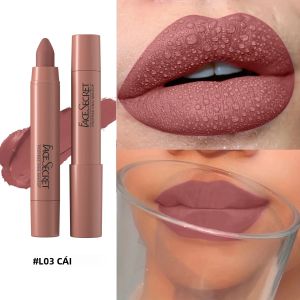 2 Chiếc Son Môi Dạng Bút Lì Không Thấm Nước Màu Nâu Nude Lâu Trôi Không Lem Có Độ Bám Màu Cao Son Môi Có Kết Cấu Giống Như Bút Chì