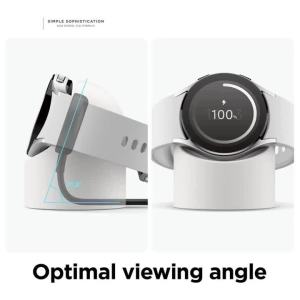 Soft Silicone Charger Stand for Samsung Galaxy Watch 3 4 5/5 Pro 6 7 40mm 44mm 45mm Station Dock Charging Desktop Holder Supply