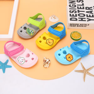 Childrens Baby Boy Sandals 3-Year-Old Childrens Soft Bottom Indoor Hole Shoes 1 Girls Beach Shoes Light Summer Rain Boots Non-Slip