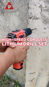 Mitsushi 16.8V Cordless Drill/Driver Set with Led Light 2 Battery Variable Speed Impact Hammer Cordless Screwdriver Driver