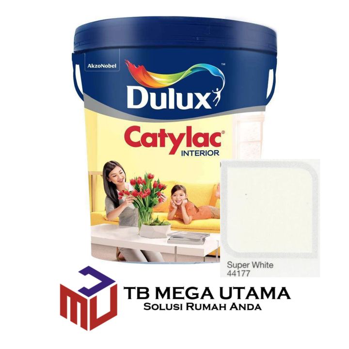 Dulux Catylac Interior Super White 44177 25 kg | Cat Dinding Interior