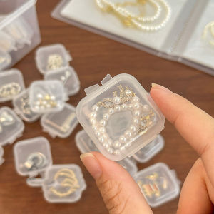40pcs/set Mini Clear Plastic Storage Box Jewelry Storage Case Transparent Storage Organizer Multifunctional Portable Storage