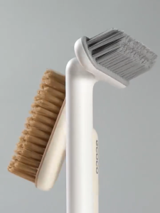 Ecoco 2in1 Cleaning Brush with Hair Clip for Bathroom Kitchen Floor Corner Crevice Scrub Brush 2Colors