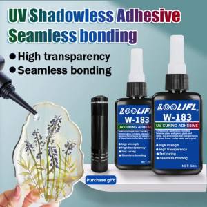 LOOLIFL | Keo UV Có Đèn Pin Khô Nhanh Đông Cứng Mạnh Mẽ Trong 5 Giây Dùng Cho Kính Và Acrylic Sửa Chữa Thủ Công DIY 50ml