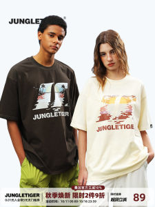 เสื้อยืดคอกลมแขนสั้นผ้าฝ้ายแท้พิมพ์ลายฤดูร้อน ทรงหลวม ลำลอง สำหรับผู้ชายและผู้หญิง แฟชั่นสตรีทสไตล์อเมริกัน คู่รัก