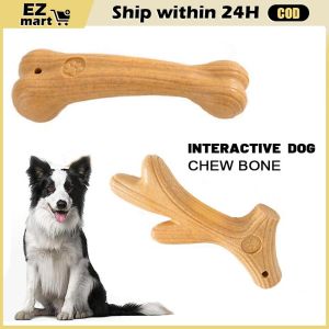 【Fast Shipping】 Wooden Antler Chew Toy for Dogs Aggressive Chewers Large Breed Chew Stick Indestructible Tough Durable Dog Toys Natural Long Lasting Wooden Fiber