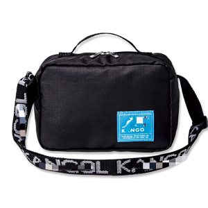 KG K🅐NGOL Shoulder Sling Black Clam Bag travel wallet tablet *Japanese Magazine GWP*
