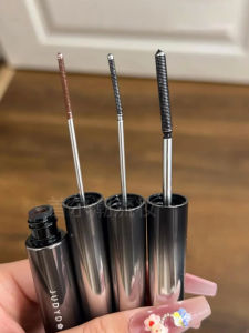 JudydoLL Orange Tube Waterproof Mascara Long Lasting No Smudging Curling Base Coat for Beginners Ultra Fine Brown