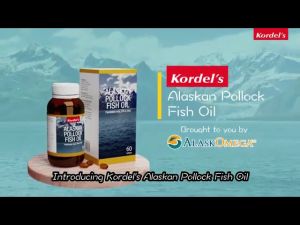 Kordels Alaskan Pollock Fish Oil 1000mg (Omega-3 464mg & Omega-7 210mg) for Heart Brain & Skin Health60 softgels