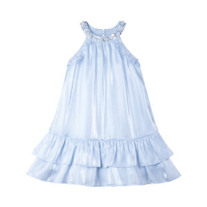 MUCMUKN | Pearl Beaded Spaghetti Strap Organza Girls Summer Dress