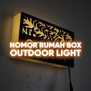 Nomor Rumah Box LED Outdoor Full Akrilik