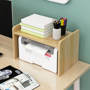 ชั้นวางเครื่องพิมพ์สำนักงาน ชั้นวางของสำหรับคอมพิวเตอร์ ชั้นวางของเล็ก ชั้นวางหนังสือสำหรับโต๊ะทำงาน สไตล์เรียบง่าย ดีไซน์ทันสมัย