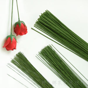 DIY Paper Bag Handmade Green Iron Wire Handmade Material Iron Wire Soap Flower Stem Paper Rattan Flower Crystal Flower Vein Iron Wire