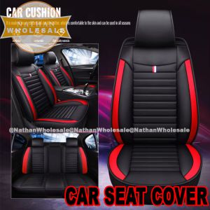Universal Leather CAR SEAT COVER Full Set Seat Protector Cushion Kusyen Kereta Black Blue Red Fits Myvi Axia Saga