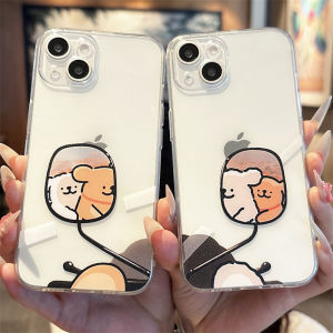 Cute Cartoon Dog Line Moto Design Mobile Phone Case for Apple 8/7/6 Series Couples Soft TPU Protective Cover XR 16Promax 15 14Plus