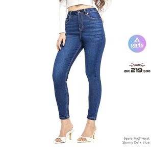Aerostreet Highwaist Skinny Jeans Lucia Dark Blue 1F000