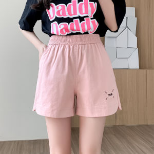 High Waist Pink Denim Shorts Womens Summer New A-Line Loose Slimming Hot Pants Outdoor Wear Cotton Blend Wide Leg Pants