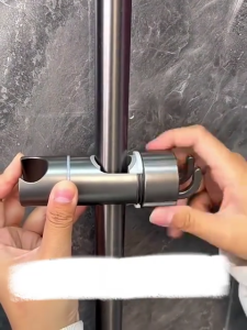 Adjustable Shower Head Stand Holder 360 Rotation ABS for 18-25mm Rail No Drill Bathroom 花洒座