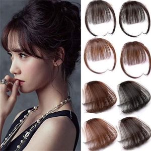 🔥🔥Roman Holiday Korean Style Women Wig Thin Air Bangs Hair Extension Clip In Fringe Front Hairpiece Hair Accessories COD
