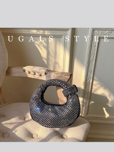 UGALS | Clutch Hình Mặt Trăng Đính Hột Xoàn Bóng Bẩy