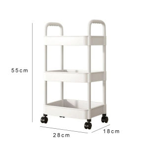 Household Multi-layer Small Cart Storage Rack Floor To Floor Kitchen Bedroom Bathroom Storage Rack Storage Rack With Wheels