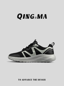 QING_MA | Giày Thể Thao Nhẹ Thông Hơi Chống Sốc Đế Mềm Phong Cách Retro
