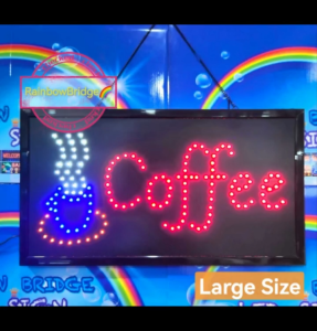 CUPS Coffee - RAINBOW BRIDGE LED SIGNAGE (New-Small-Large) #SIZE: W48cm & W60cm BIG #991