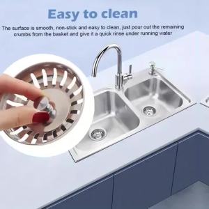 1 Bộ Lọc Bồn Rửa Nhà Bếp Bằng Thép Không Gỉ Chất Lượng Cao Chống Tắc Bịt Thoát Nước Hiệu Quả Với Dụng Cụ Cạo