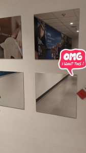 IKEA กระจกเงา 30x30 cm 4 แผ่น รุ่น BLODLONN ขนาด 30x30 cm สำหรับการตกแต่งและใช้งานที่หลากหลาย