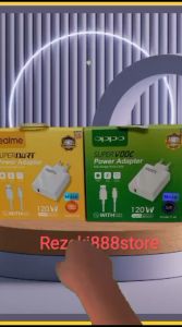 Charger branded P-40 120W Super Vooc Power Adapter Fast Charger + Data Cable