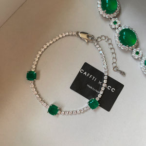 CAFFTI | Full Drill Elegant Handchain White Ladies