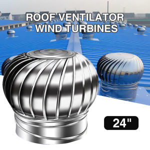 『Up to 10% off😯❗』600mm Type Silver Roof Ventilator Wind Turbines Air Vent Attic Ventilator 201 Stainless Steel 不锈钢风帽