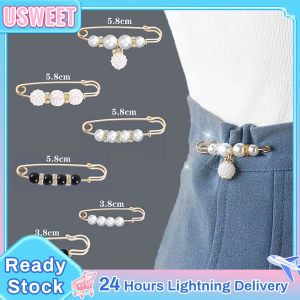 Pearl Fashion Jewelry Gift Waist Women Dress Shawl Clips Waistband Pin Clothing Brooches Set Metal Retro Fashion Brooch Set Waist Tightening Pin Jewelry Gift Tightening Pin