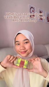 VAADI HERBALS Tea Tree Anti-Acne Soap with Clove Oil For Anti-Bacterial therapy & Removes Impurities (Handmade) (75g)