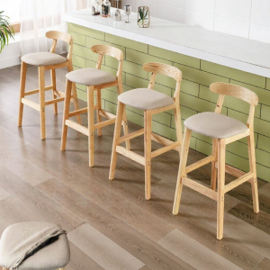 Ergonomic Backrest High Stool Modern and Nordic Style