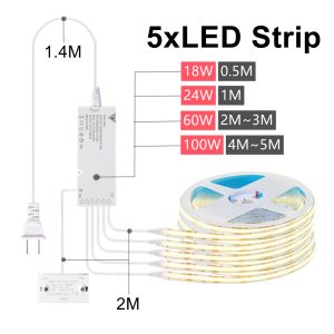 1-6pcs COB LED Strip Light Door Opening Auto Sensor Sync Control for Wine Cabinet Closet Under Cabinet Collection Display Decor