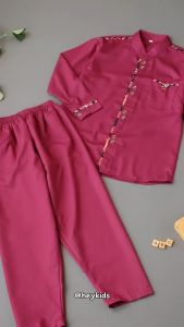 Heykids Setelan Baju Muslim Koko Anak Laki-laki Lengan Panjang 2 - 12 tahun Bahan Katun Premium Model Lukman