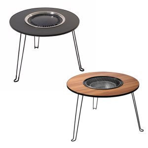 【HOSPORT】โต๊ะบาร์บีคิวแบบพกพาแบบพับได้ง่ายต่อการติดตั้ง Fire Basin Table Fire Fire รอบโต๊ะสำหรับลานสนามหลังบ้านนอกบ้าน【1-3 วันจัดส่ง】