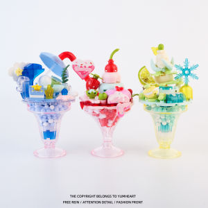 ของเล่นโมเดลตั้งแต่ 8 ขวบขึ้นไป YumHeart Ice Cream Cupcake Display Building Blocks ของขวัญวันเกิดสำหรับเพื่อน แฟนสาว แฟนหนุ่ม นักเรียน