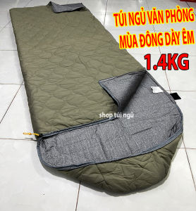 [LOẠI DÀY-ÊM 1.4KG]Túi ngủ mùa đôngvăn phòng du lịch dã ngoại cao cấp kèm vỏ túi